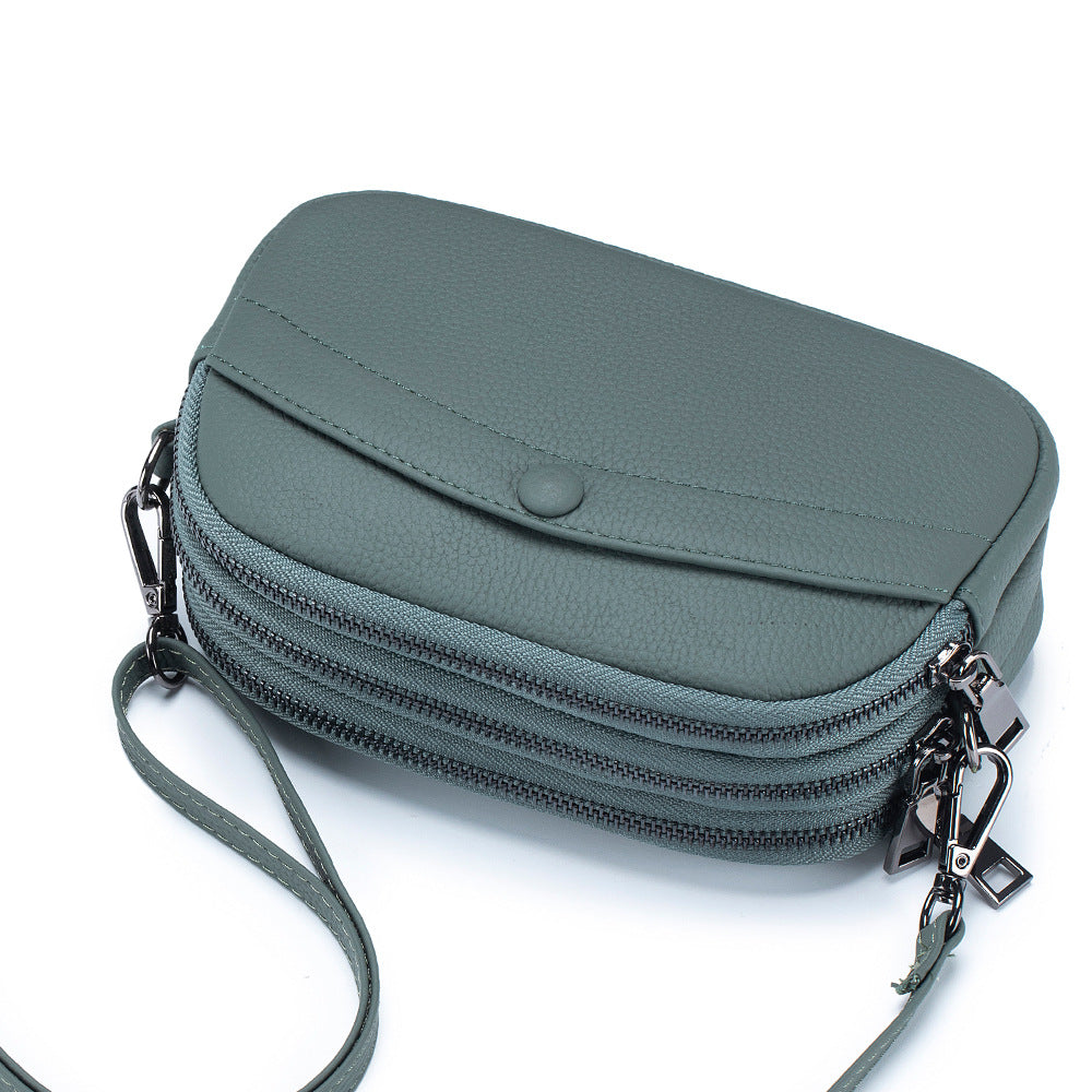 Women's Genuine Leather Fashion Mother Mobile Mini Simple Crossbody Bags
