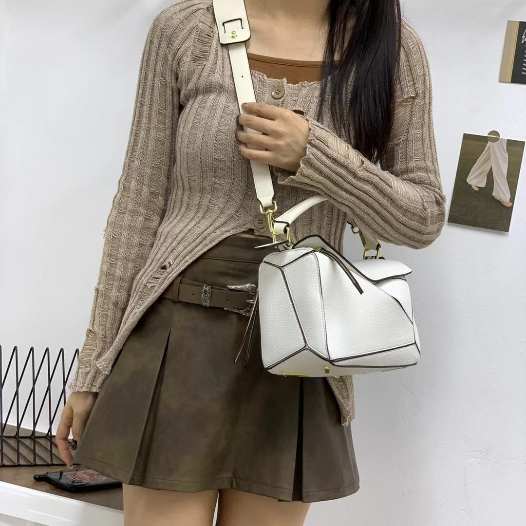 Women's Unique Design Simple Fashion Stitching Crossbody Bags