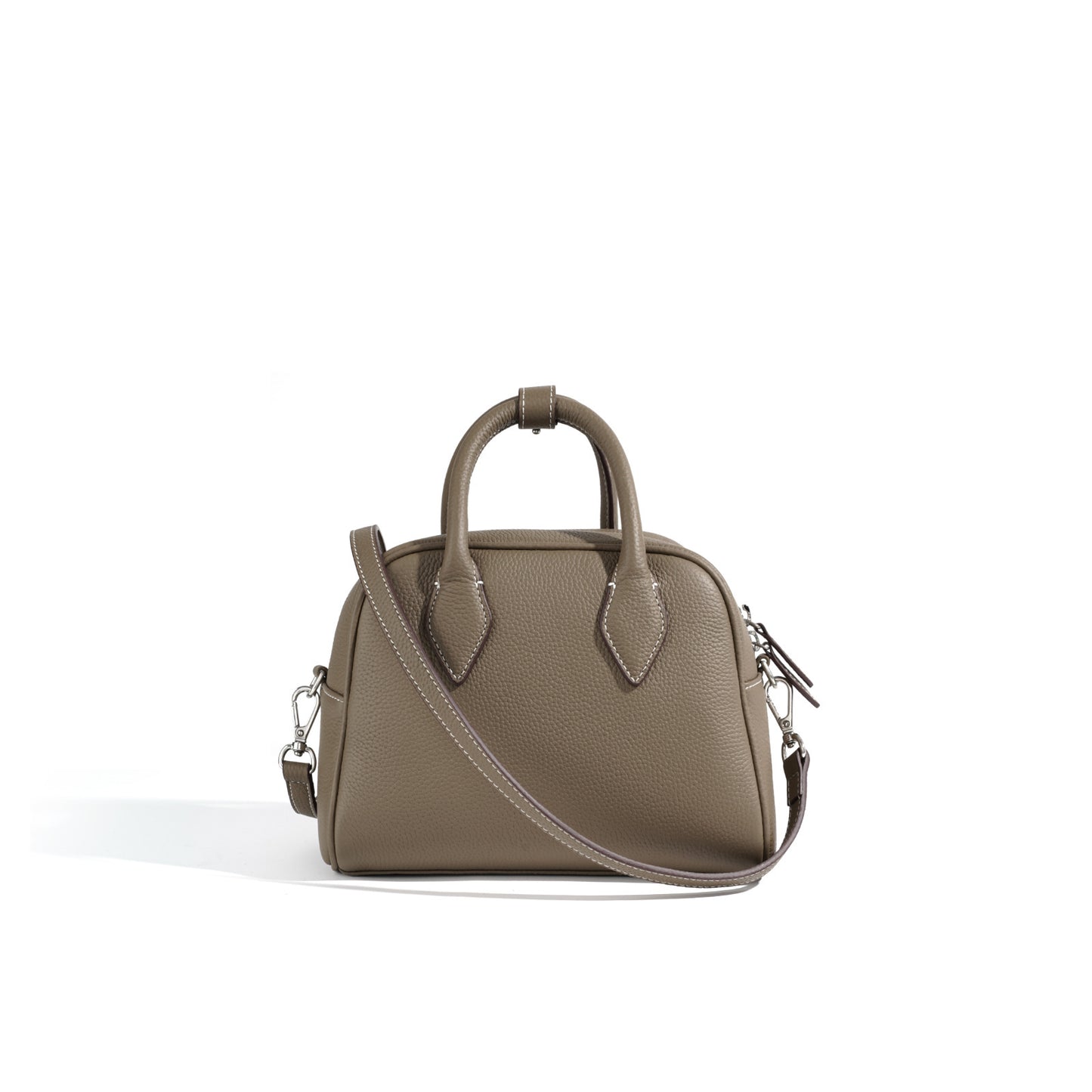 Women's Handmade Lychee Pattern Top Layer Leather Shoulder Bags