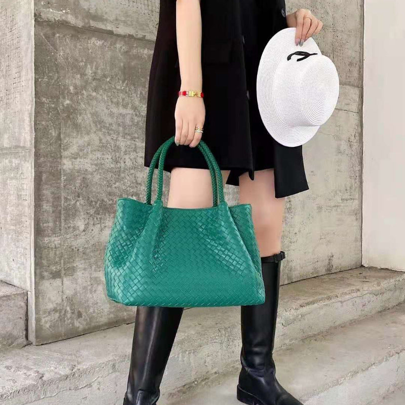 Women's Capacity Genuine Leather First Layer Soft Handbags