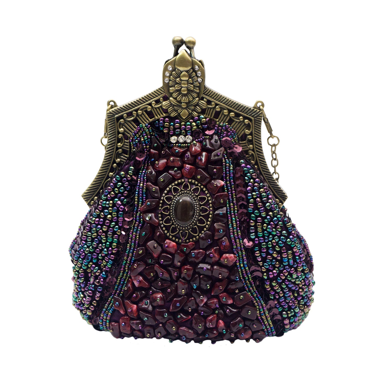 Women's Handmade Retro Republic Of China Style Bronze Evening Bags