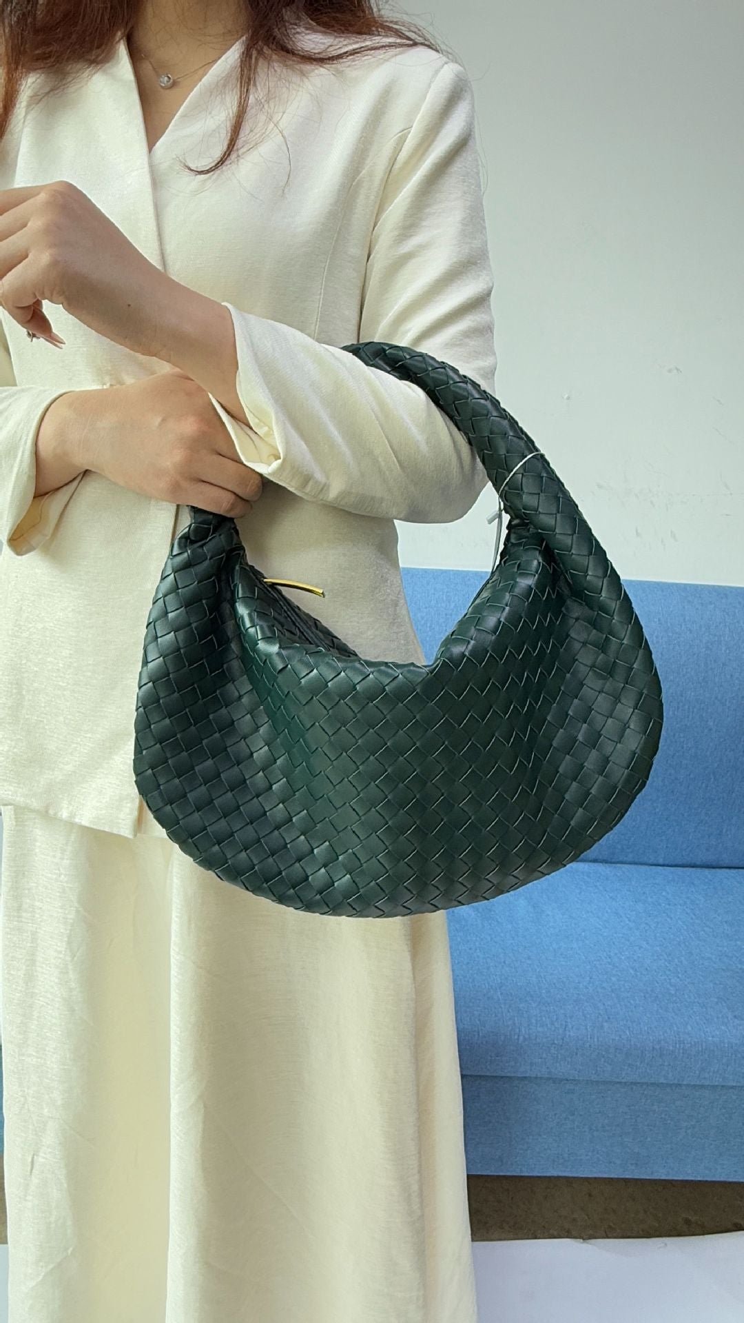 Women's Denim Woven Hand Holding One Underarm Handbags