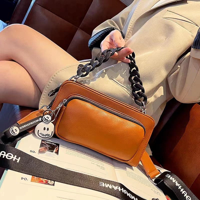 Women's Cowhide Diamond Fashion Chain High-grade Bags