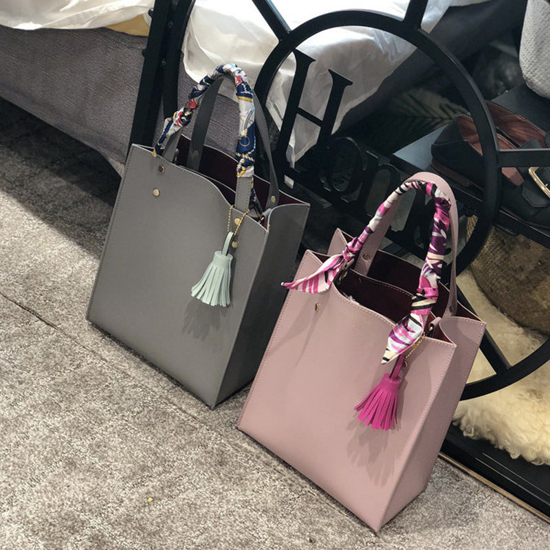 Korean Style Trendy Macaron Color Simple Shoulder Bags