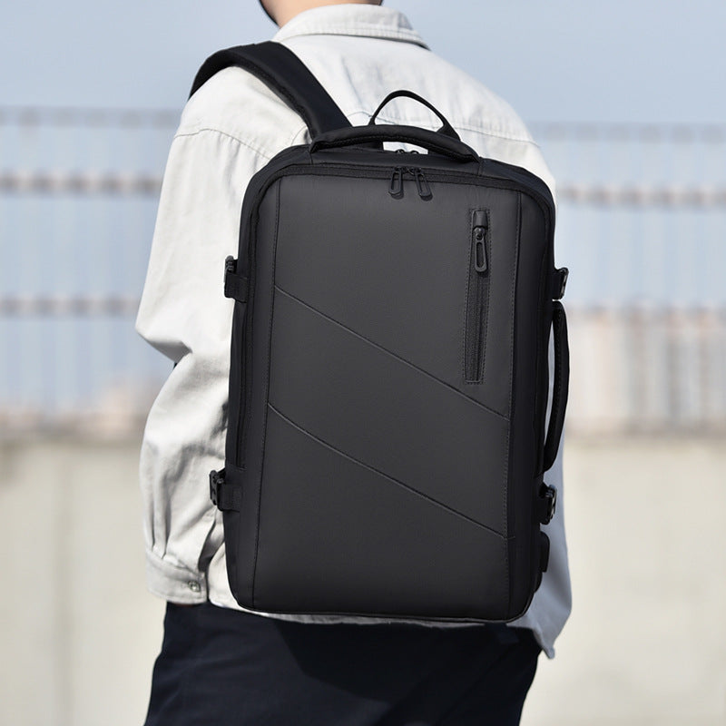 Men's Large Capacity Expansion Waterproof Business Computer Backpacks