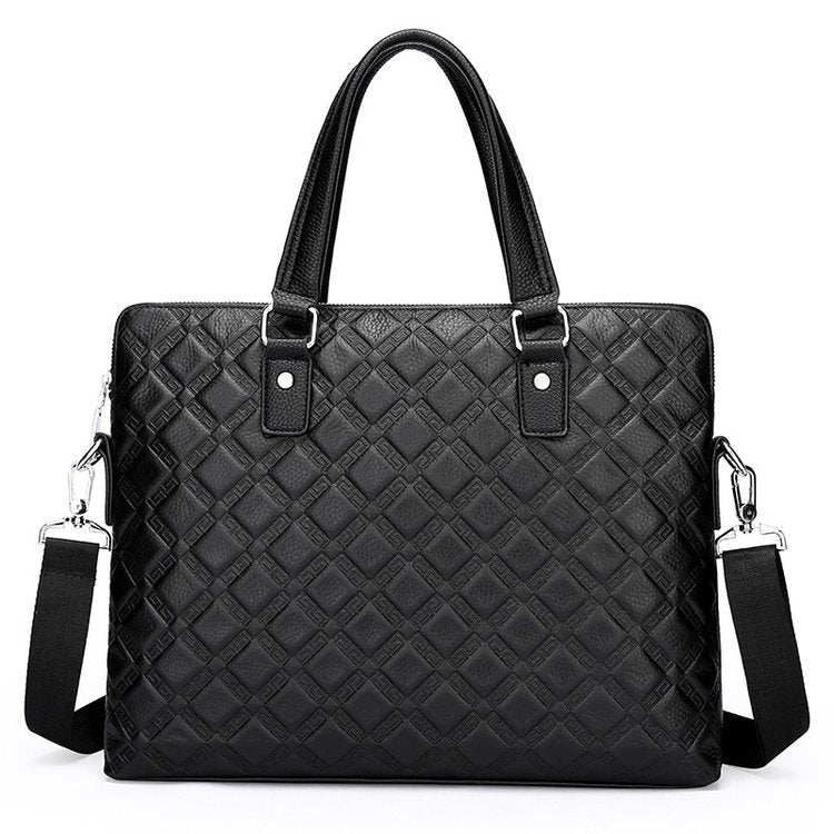 Men's Genuine Leather Business Horizontal Computer Boutique Men's Handbags