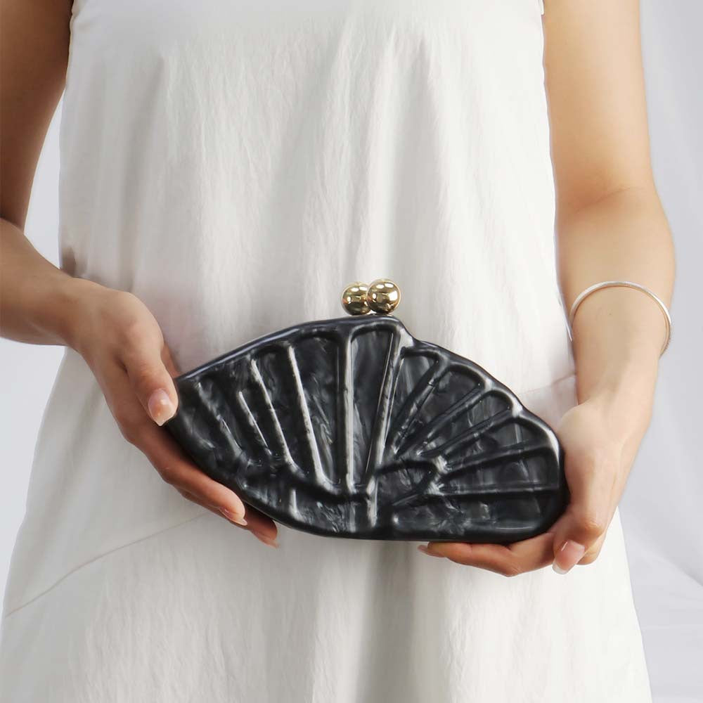 Women's Shell Fan-shaped Acrylic Fashion Wedding Dinner Evening Bags