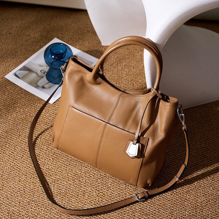 Women's First Layer Cowhide Big One Vintage Handbags