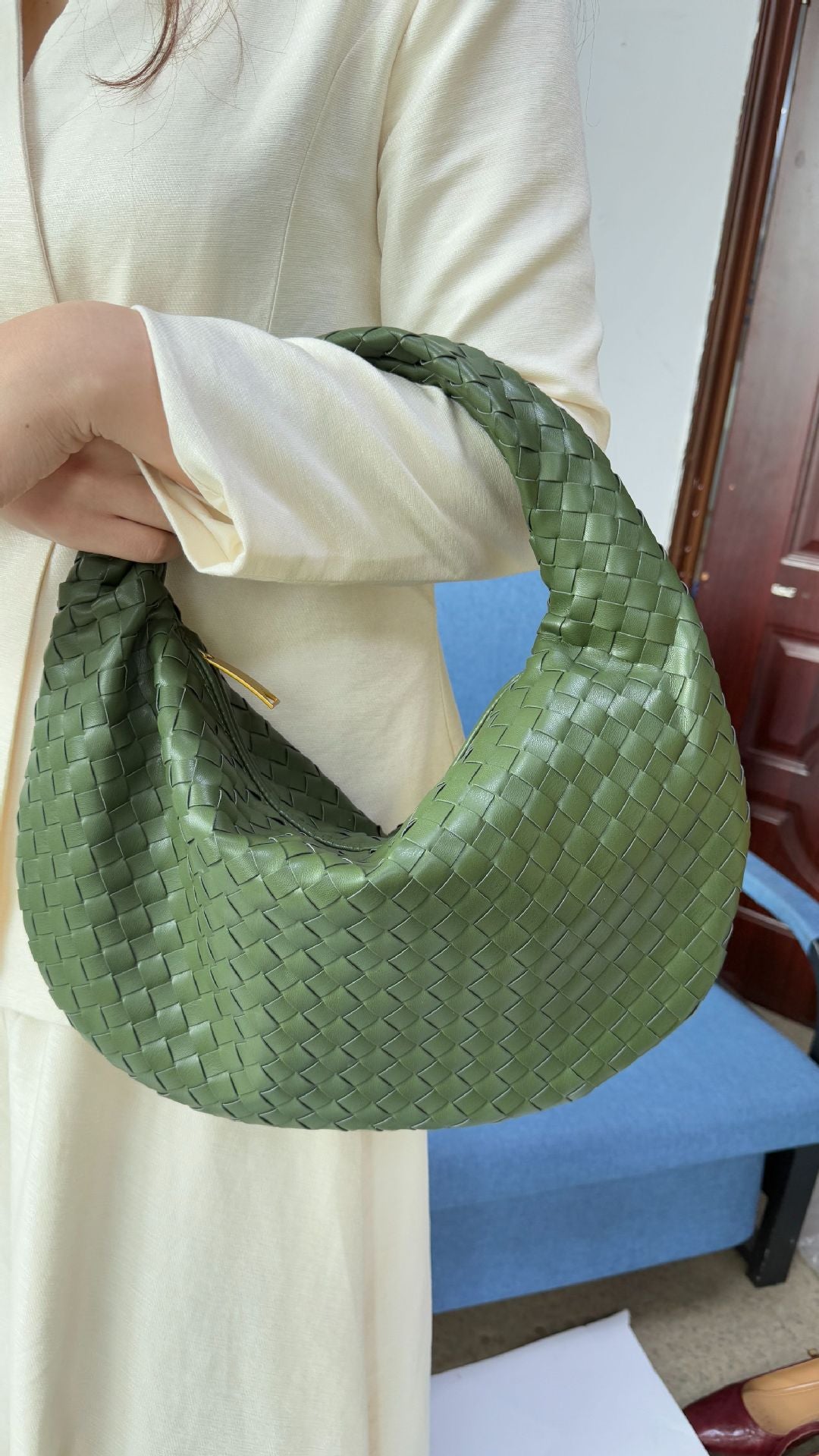 Women's Denim Woven Hand Holding One Underarm Handbags