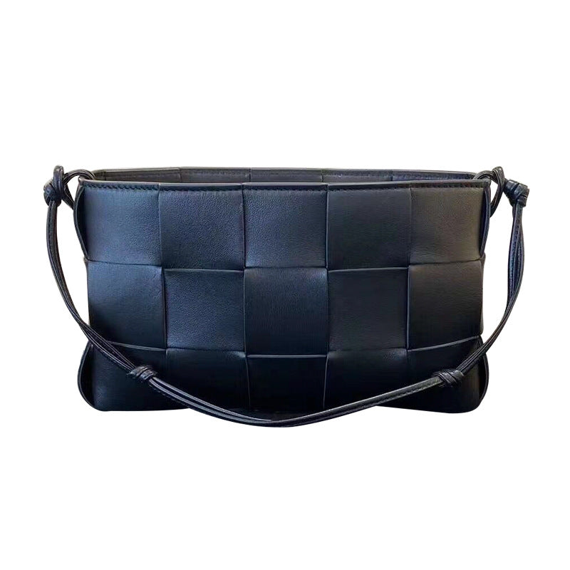 Women's Hand-woven Mahjong Knotted Rope Clutch Leather Bags
