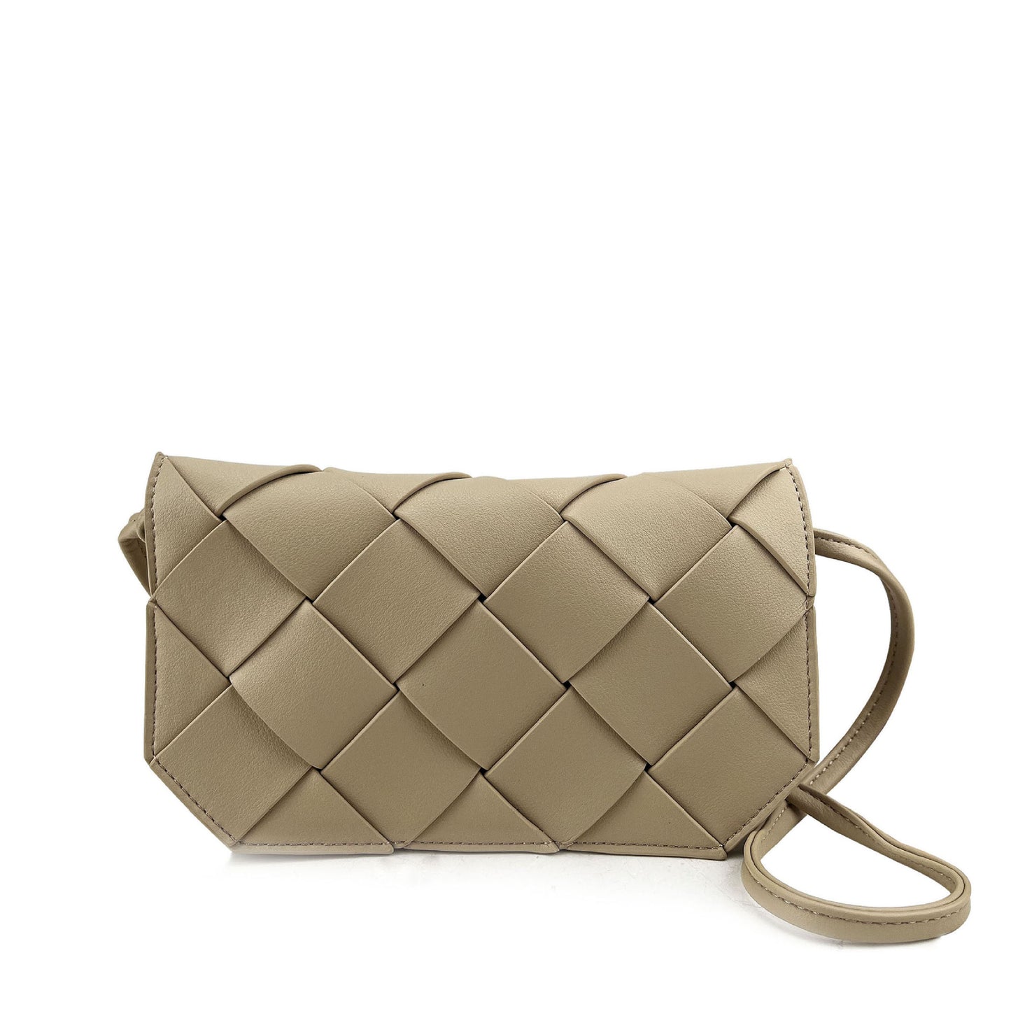 Women's Authentic Leather Weave Flip Woven Bags