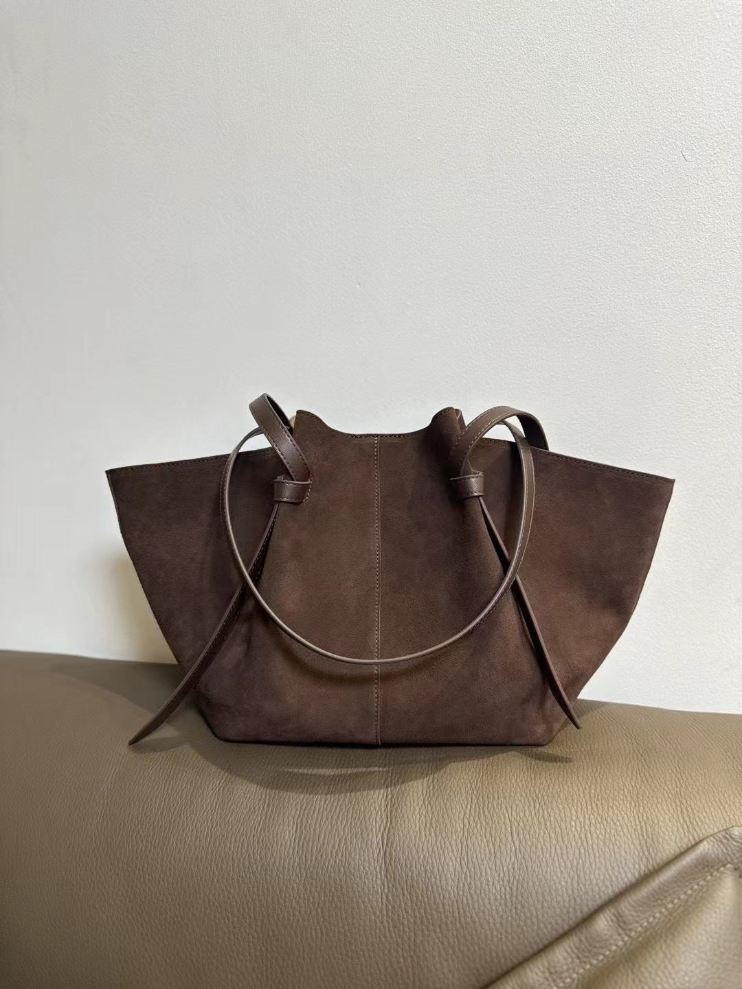 Matching First Layer Soft Cowhide Portable Wings Shoulder Bags