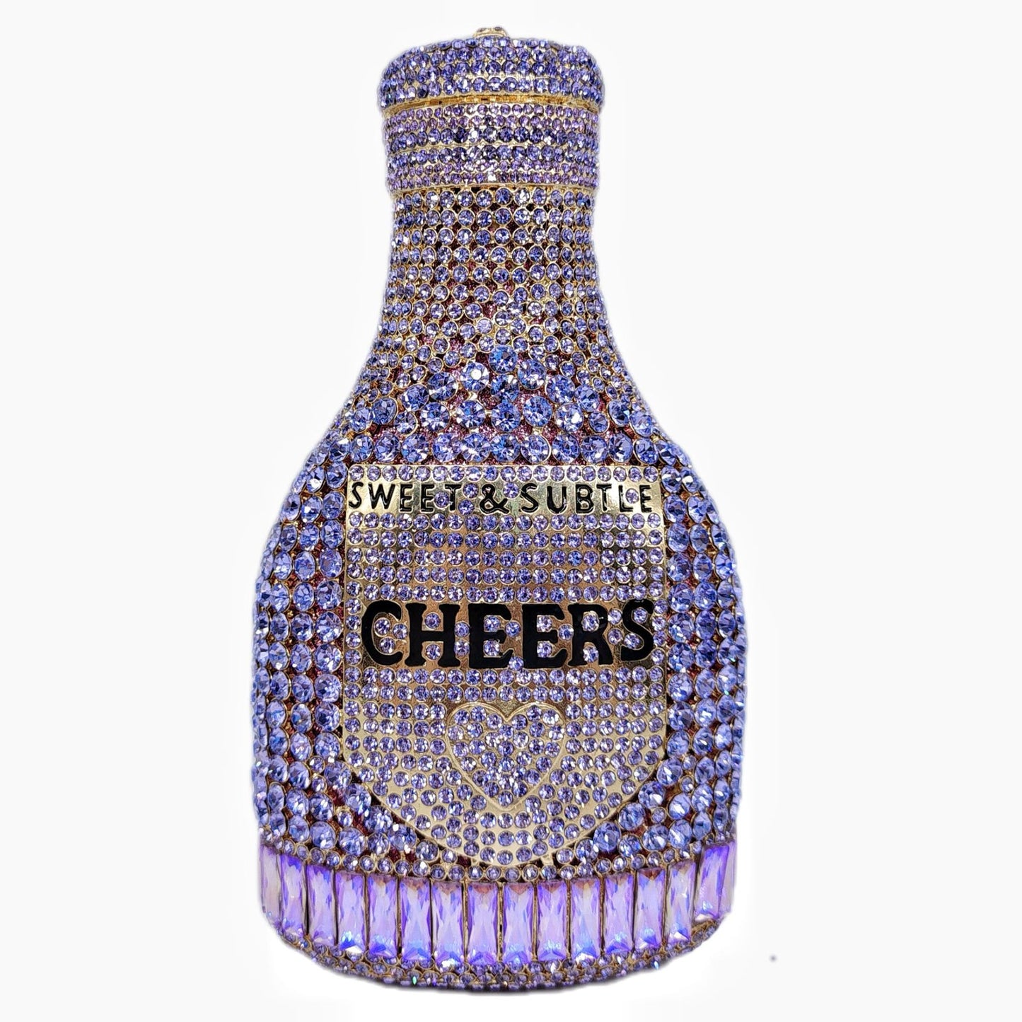 Women's Wei Champagne Bottle Rhinestone Banquet Crystal Bags