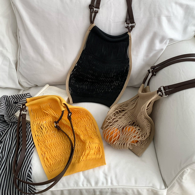 Women's Design Simple Fabric Mesh Shopping Fashion Crossbody Bags