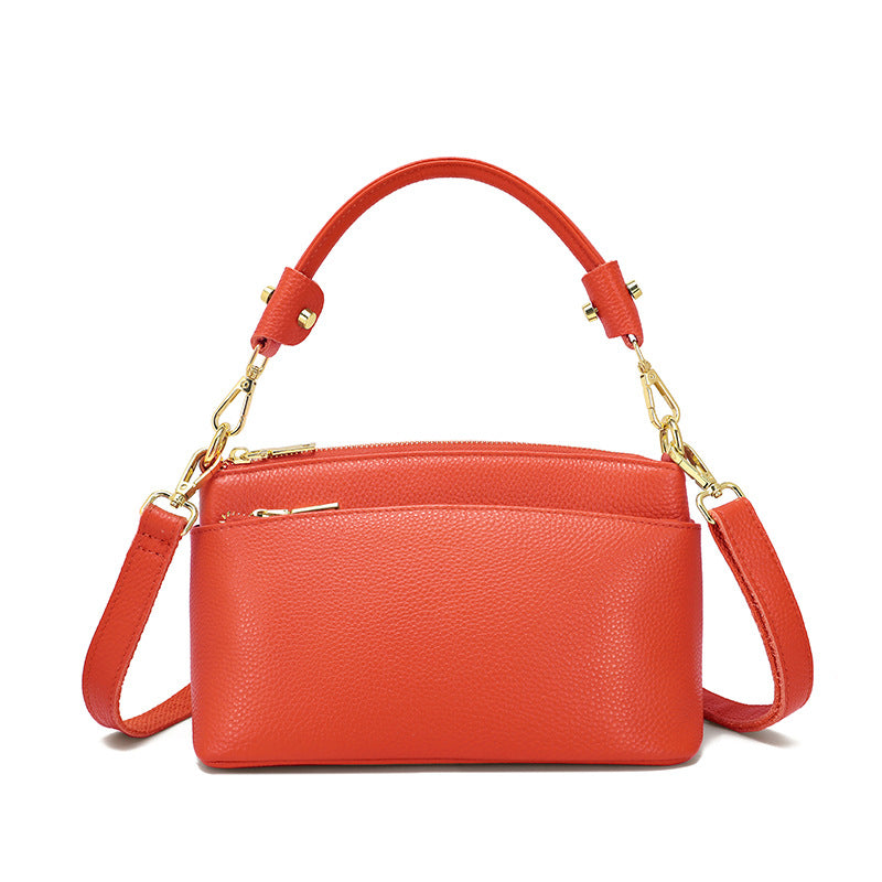 Women's Genuine Leather Commute Design Advanced Texture Shoulder Bags