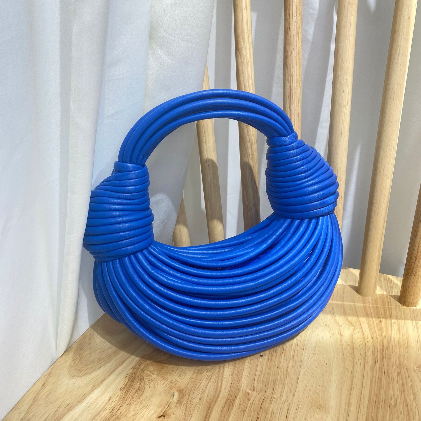 Hand-woven Bends Hitches Design Knotted Pulled Handbags