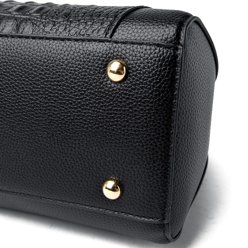 Women's Big Large Capacity Fashion Crocodile Pattern Shoulder Bags
