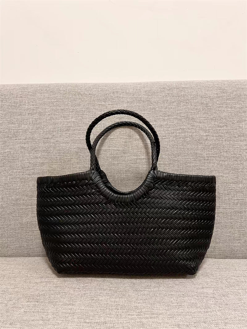 Hand-woven Retro Commuter Texture Inner Portable Shoulder Bags