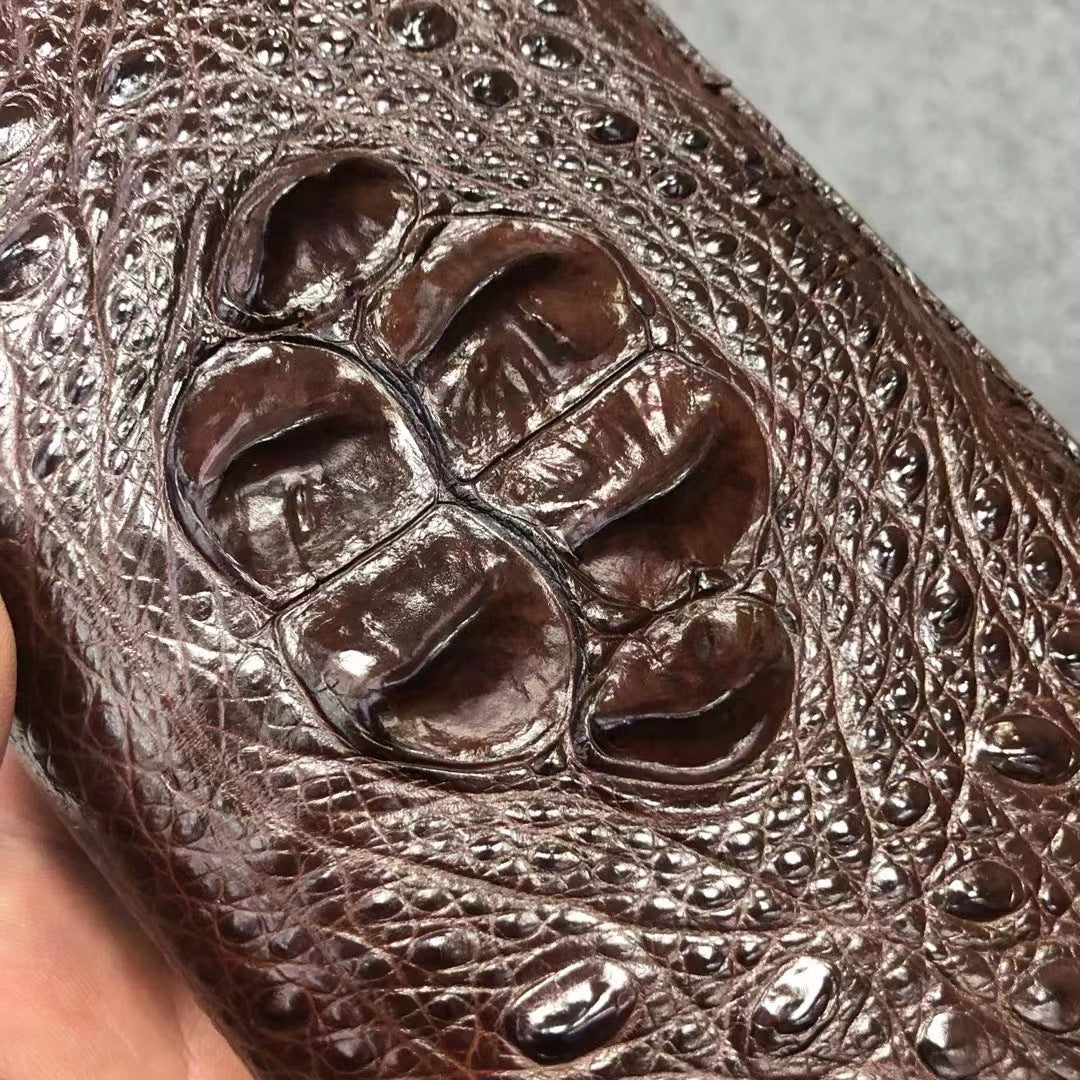 Men's Crocodile Leather Clutch Long Genuine Business Men's Handbags