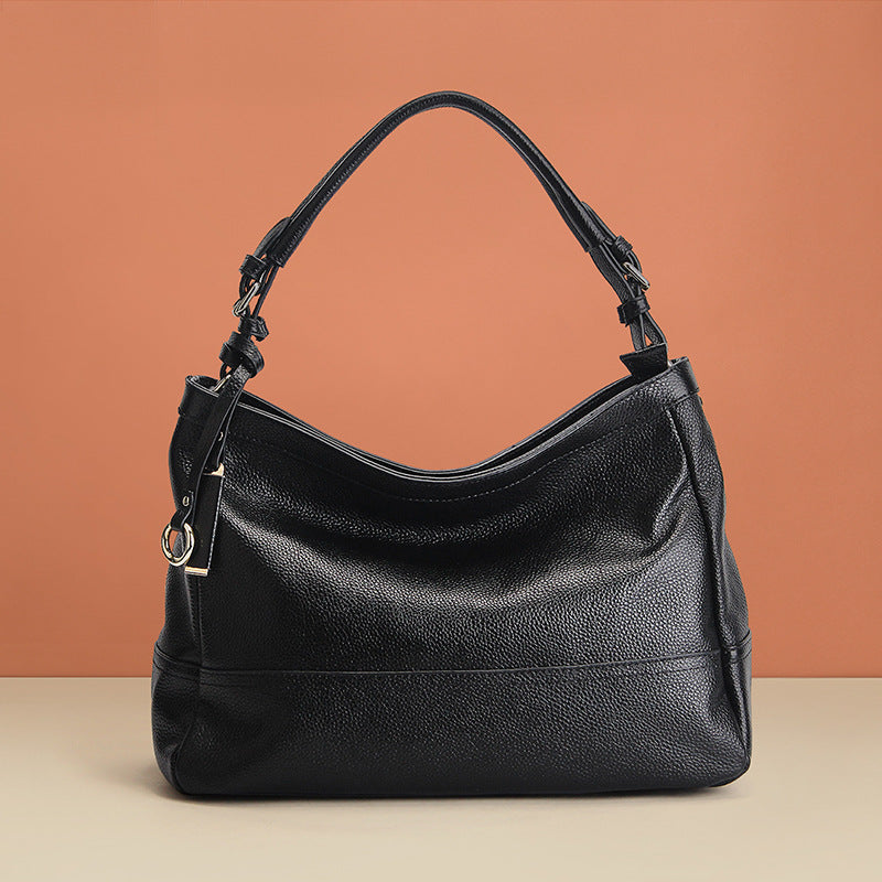 Women's Light Luxury Genuine Leather Fashion Portable First Layer Cowhide Armpit Bags