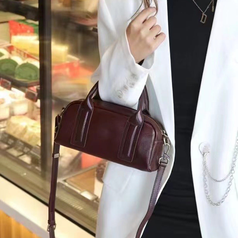 Women's Leather Pillow Niche Trendy Large Capacity Handbags