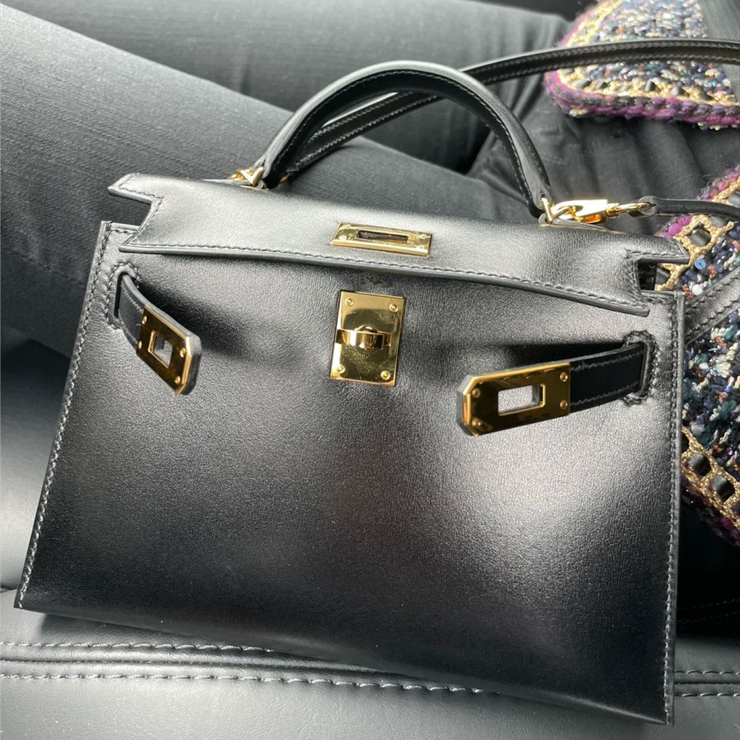 Glossy Cowhide Second Generation Kelly Genuine Shoulder Bags