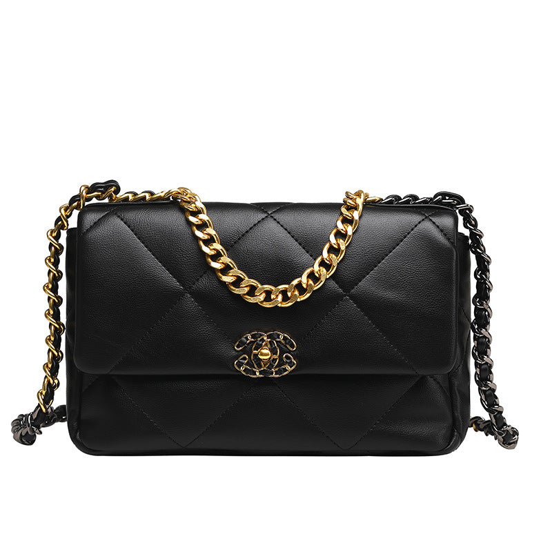 Women's Cloud Genuine Leather Diamond Chain Mouth Cover Crossbody Bags