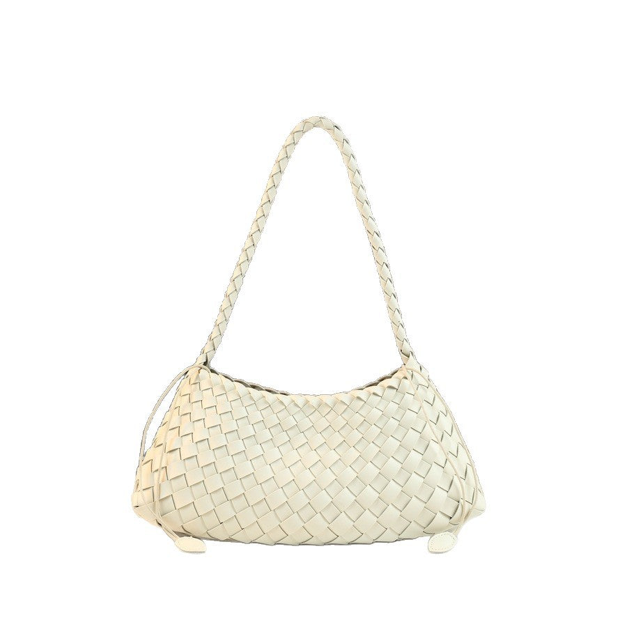 Women's Hand-woven Simple Underarm Fashion Crescent Handbags
