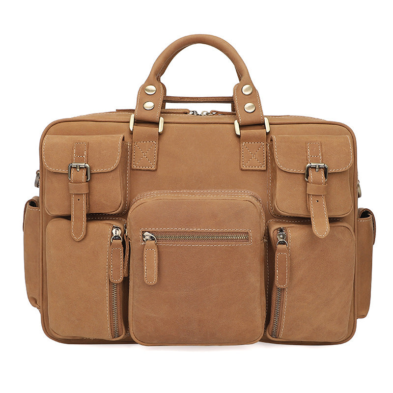 Men's Top Layer Leather Vintage Crazy Horse Men's Handbags