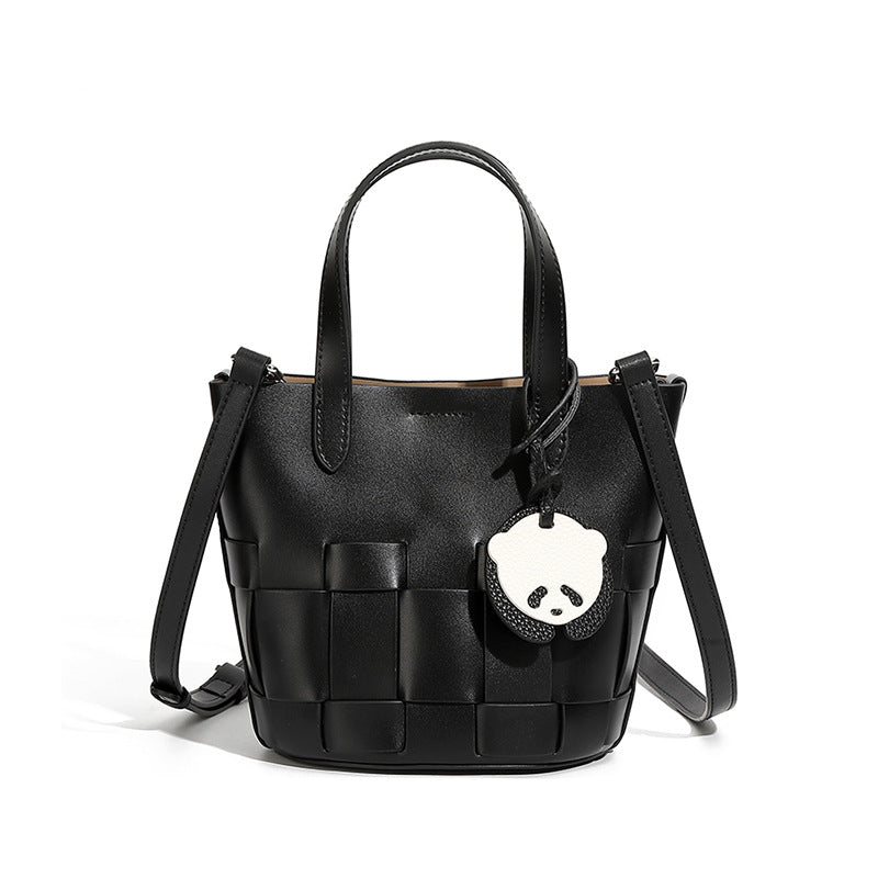 Women's Niche Handmade Genuine Leather Woven Vegetable Shoulder Bags
