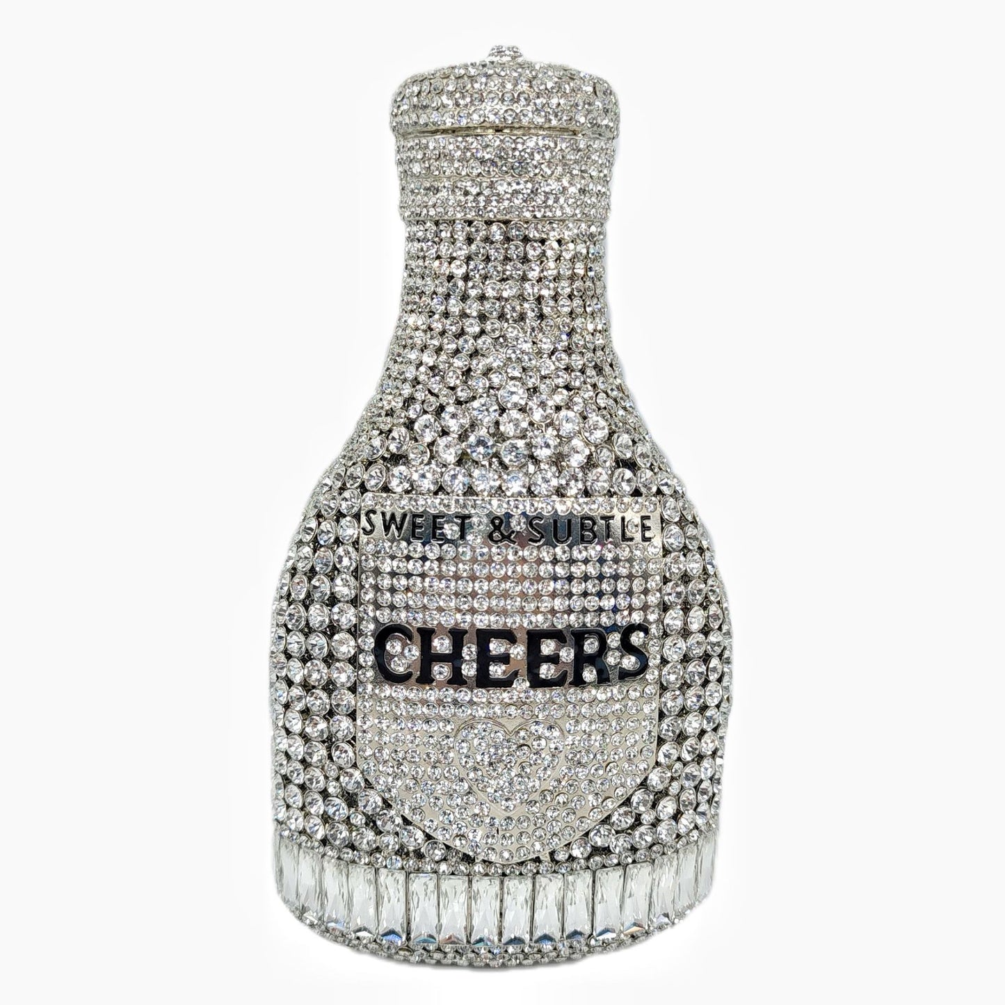 Women's Wei Champagne Bottle Rhinestone Banquet Crystal Bags