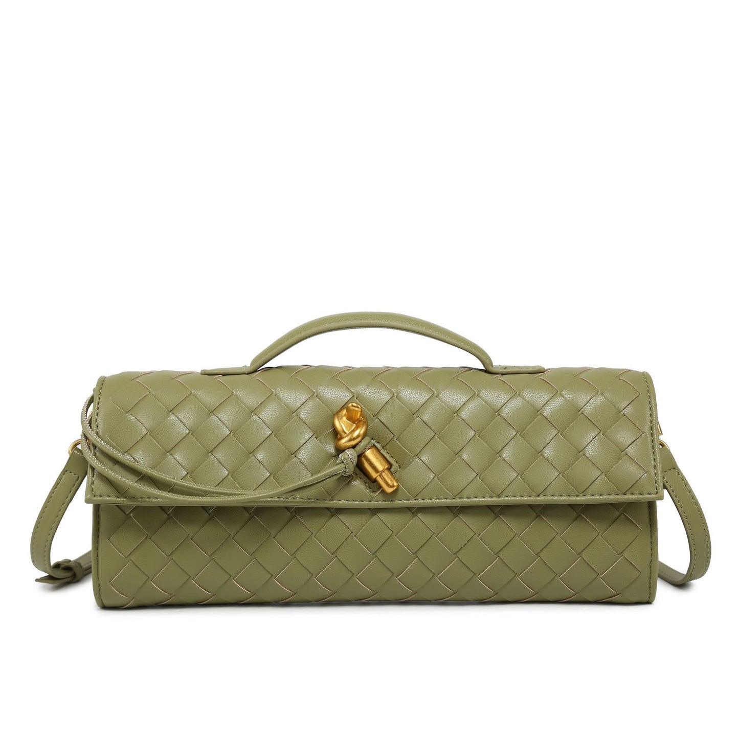 Woven Dinner Clutch Fashion Long Bolt Bags
