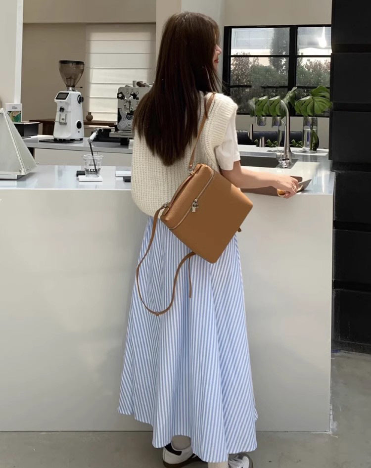 Women's Minority Fashion First Layer Cowhide High Backpacks