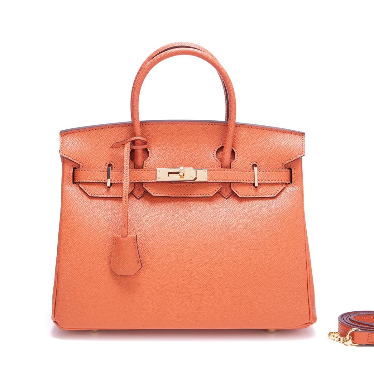Women's Fashionable Elegant Palm Print Genuine Leather Textured Western Style Handbags