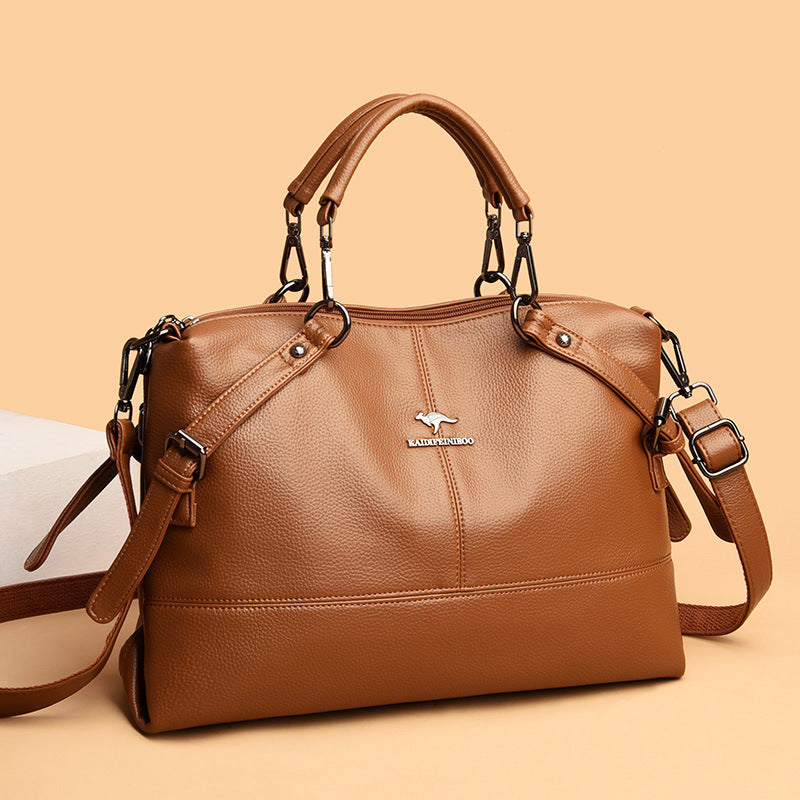 Women's Attractive Elegant Stitching Large Capacity Shoulder Bags