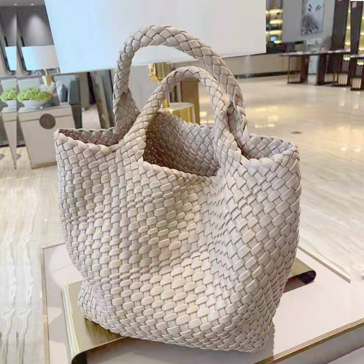 Korean Fashion Woven Mother Large Capacity Handbags