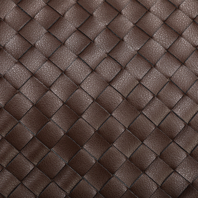 Woven Big Cowhide Leather Large Capacity Shoulder Bags