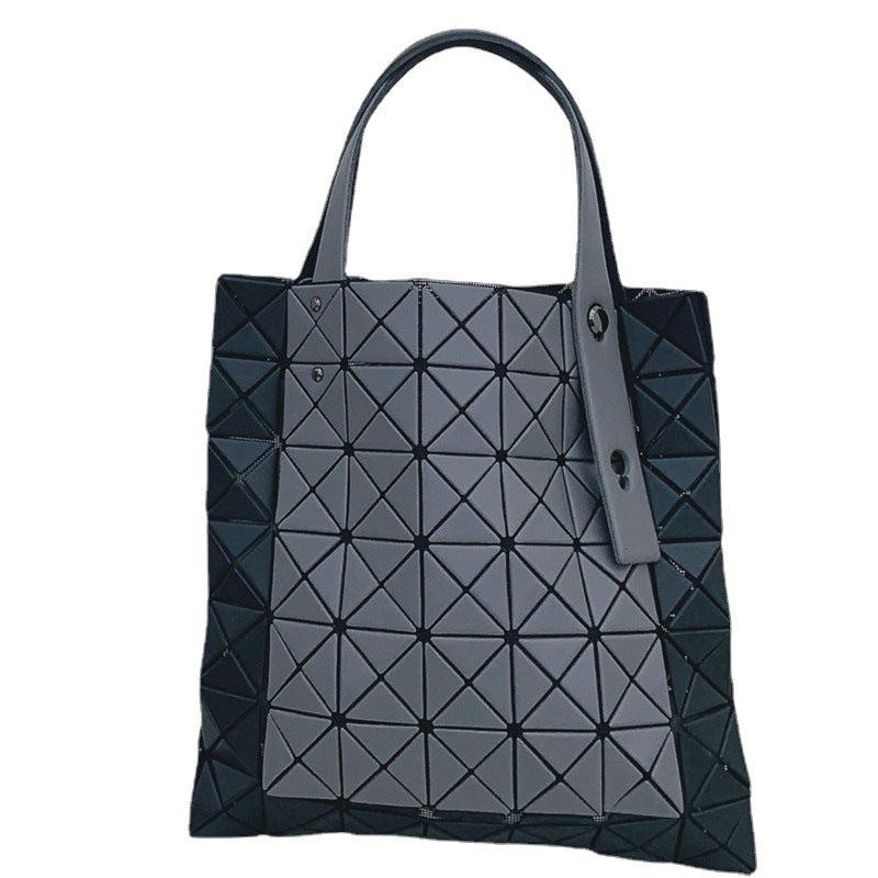 Women's Plaid Kangaroo Styled Rhombus Matte Color Shoulder Bags