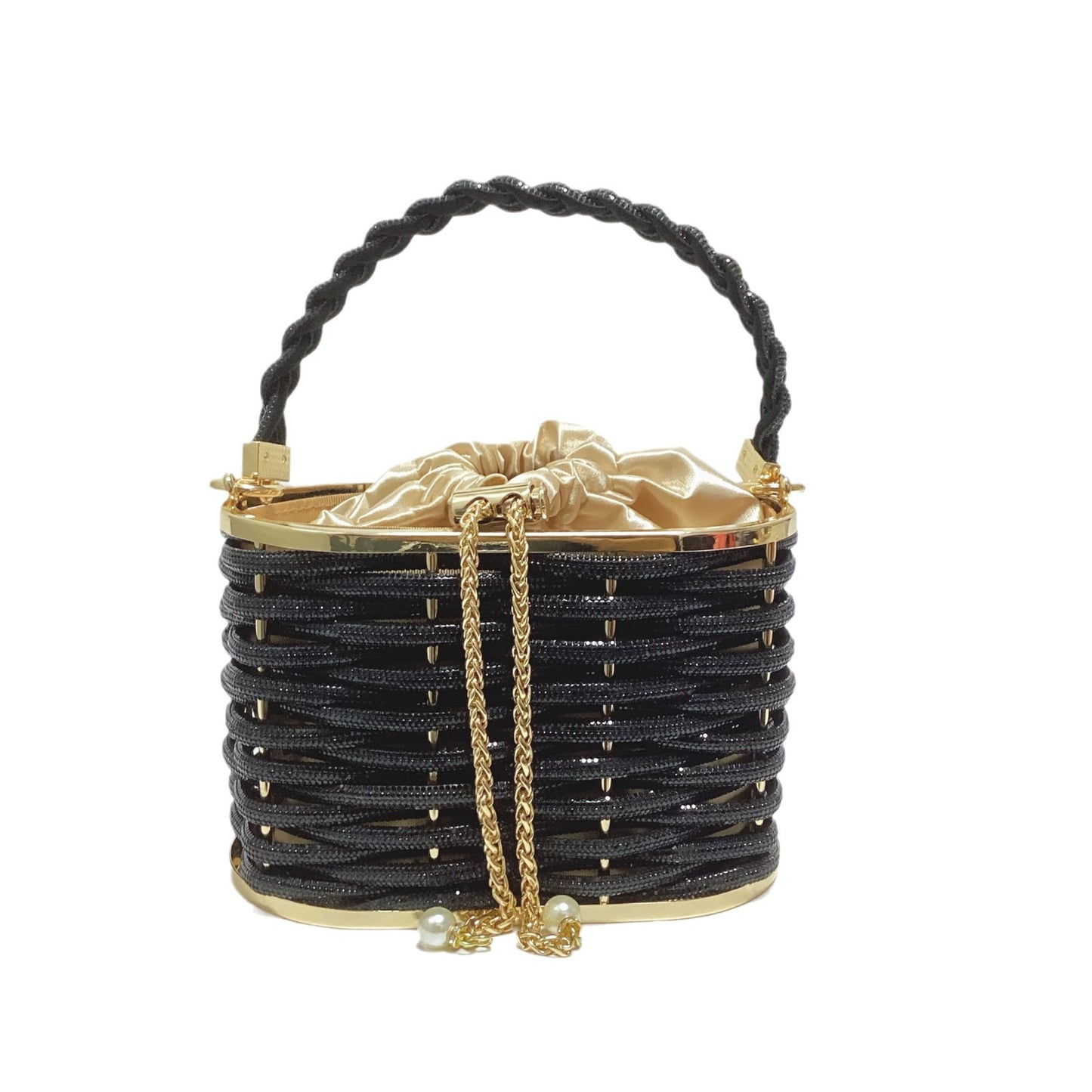 Women's Retro Shiny Diamond Rhinestone Chain Dinner Handbags