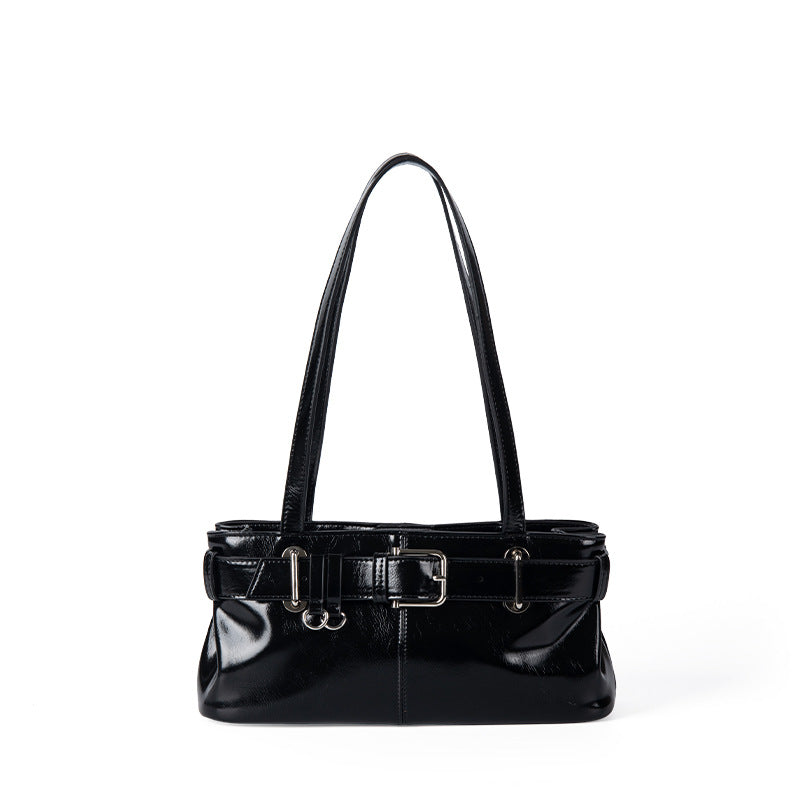 Women's High-grade Versatile Solid Color Magnetic Snap Handbags