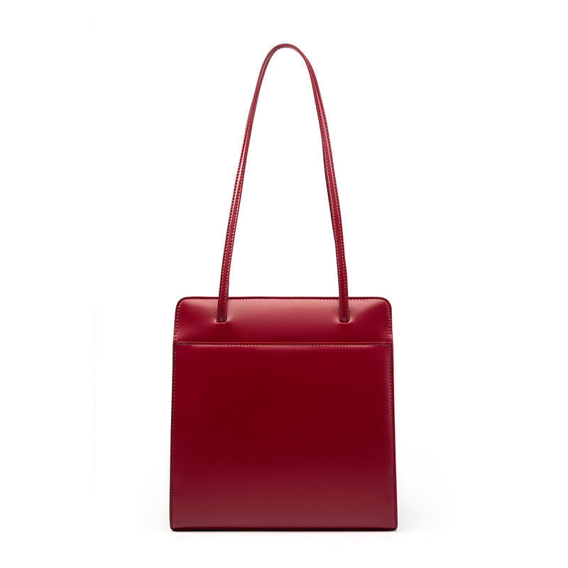 Women's Early Autumn High Sense Cowhide Retro Shoulder Bags