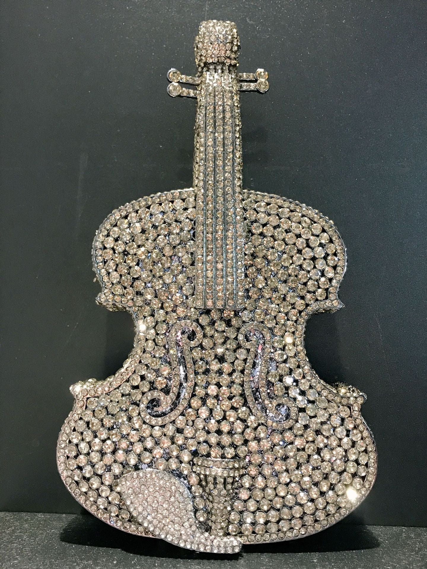 Selection Of Violin Diamond Banquet Rhinestone Evening Bags