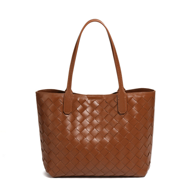 Women's Food Basket Woven Large Capacity Two-piece Handbags