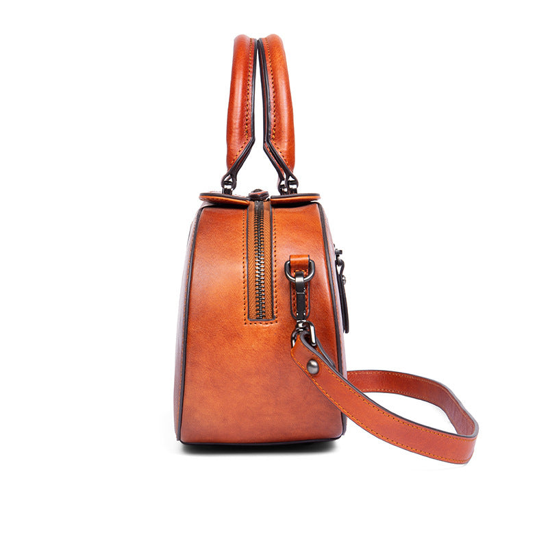 Women's First Layer Cowhide National Style Niche Handbags