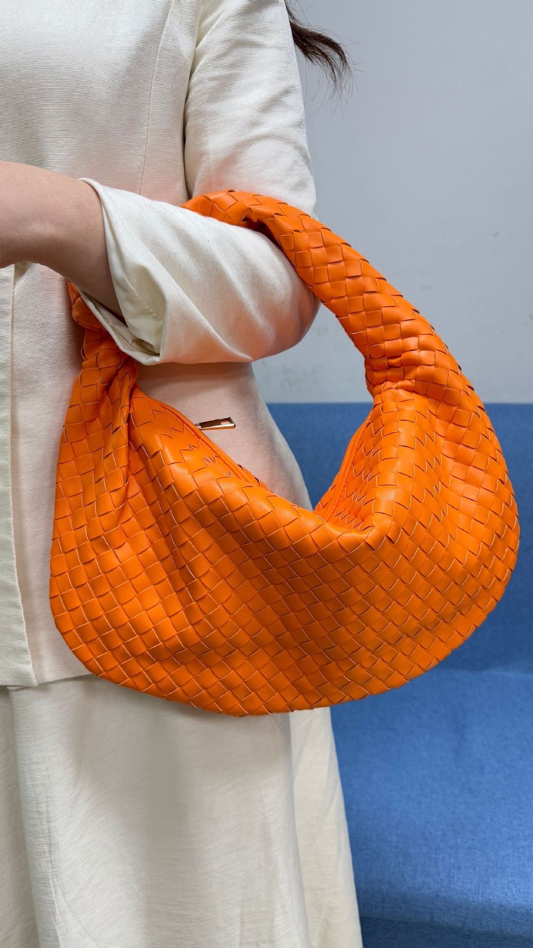 Women's Denim Woven Hand Holding One Underarm Handbags