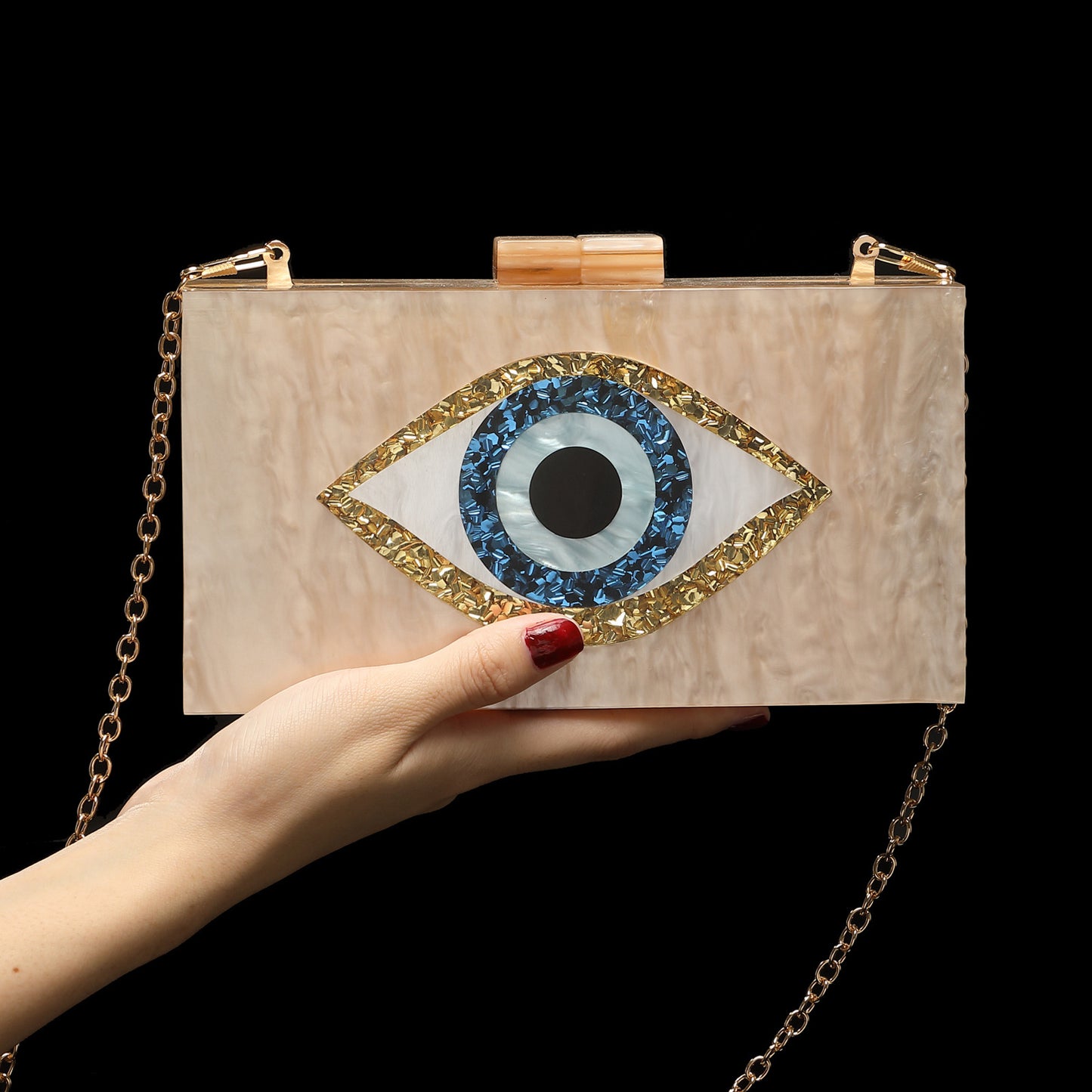 Eyes Acrylic Wedding Dinner Clutch Chain Evening Bags
