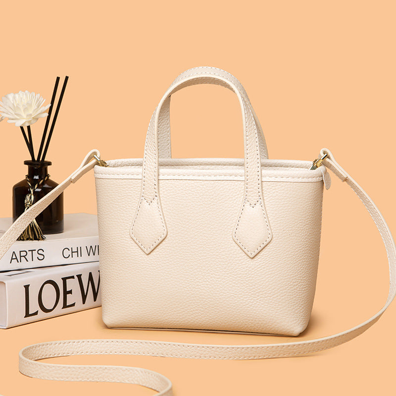 Women's Genuine Leather Vegetable Basket Fashionable Top Shoulder Bags