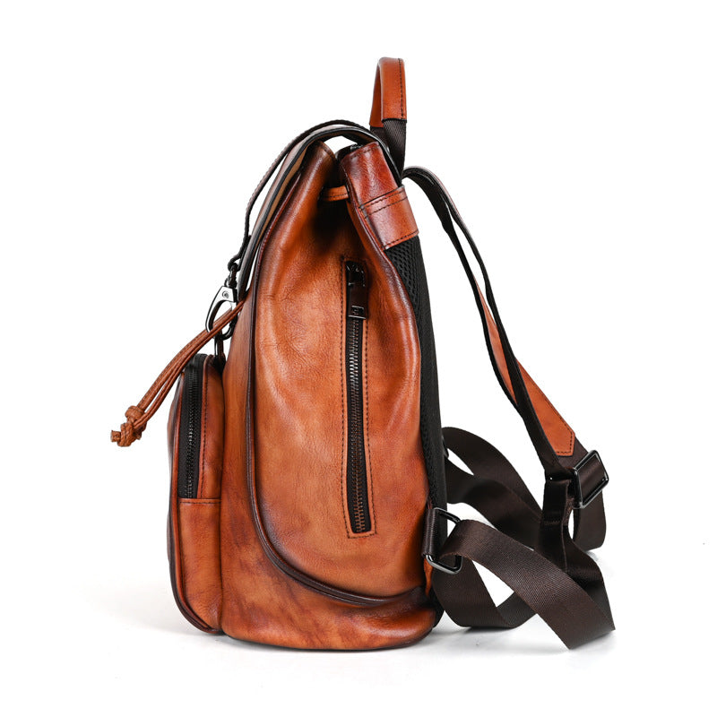 Women's & Men's & Top Layer Vegetable Tanning Leather Backpacks