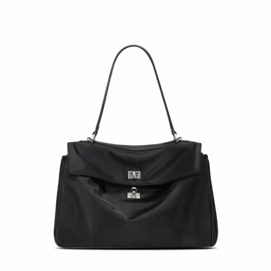 Women's Summer Nylon Cowhide High-grade Underarm Commuter Shoulder Bags