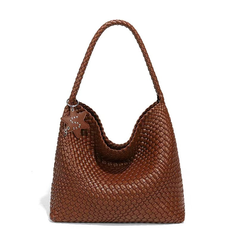 Women's Handmade Woven Large Capacity Commuter Portable Handbags